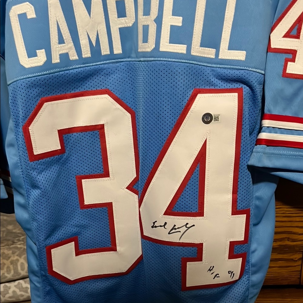 Campbell Blue Jersey with Signature